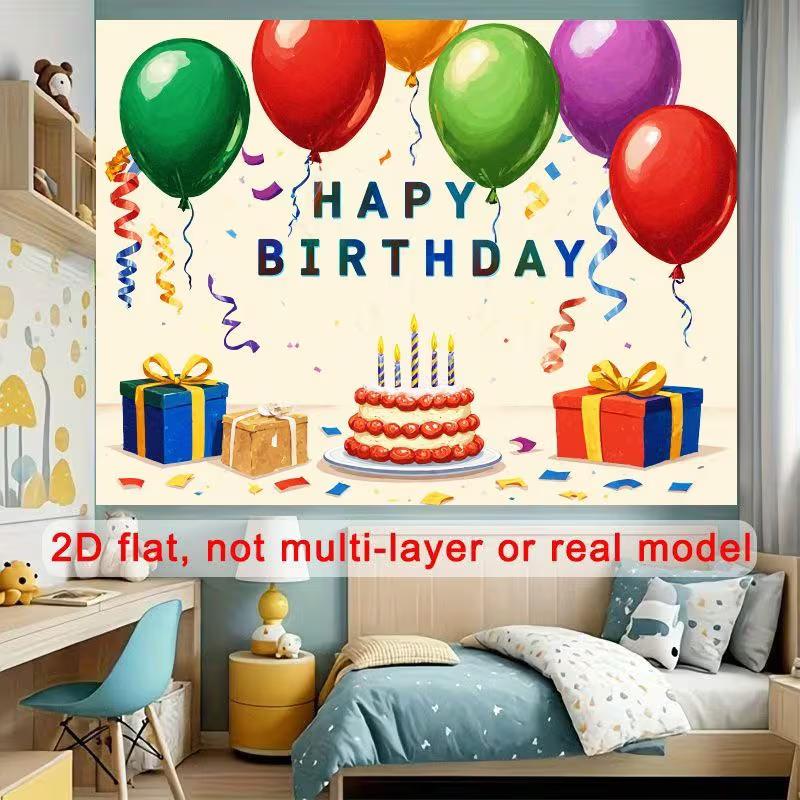 2D Kids Birthday Banner, Party Celebration & Live Background
