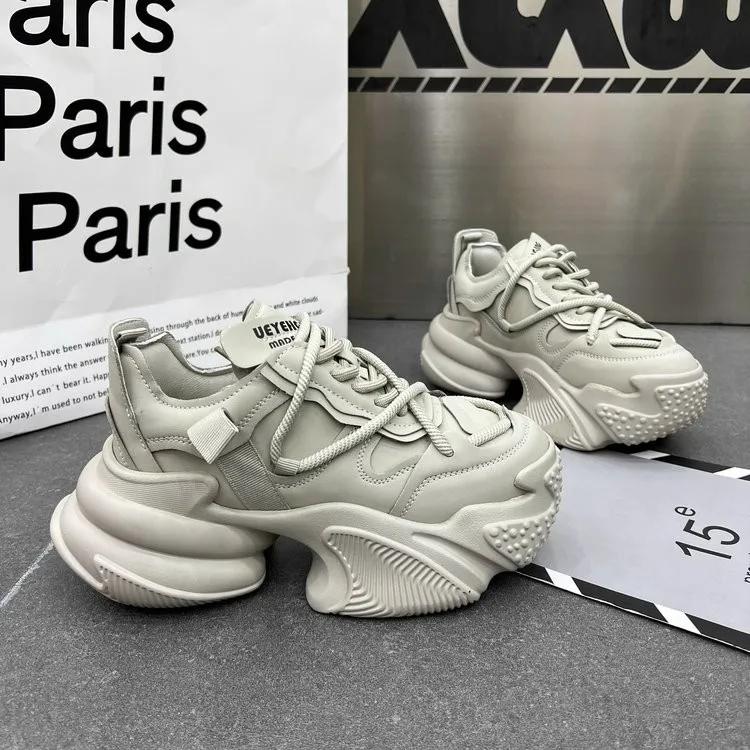 Новые дышащие женские туфли, дизайнерские трендовые спортивные кроссовки, повседневные туфли на платформе для бега, массивные кроссовки для женщин Zapatillas