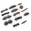 14pcs Vintage Hair Barrettes Bronze Flower Hair Clips Alloy Hair Accessories For Weddings Parties