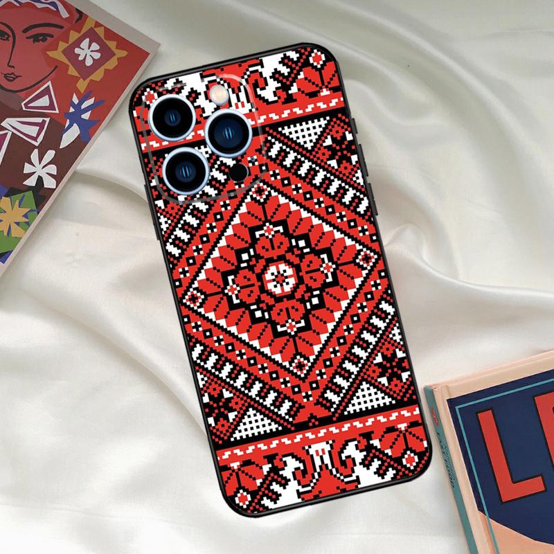 Ukraine Ornament Pattern Phone Case For iPhone 15 14 12 11 13 16 17 Pro Max 15 16 Plus 13 Mini 16e 17 Air Funda Cover