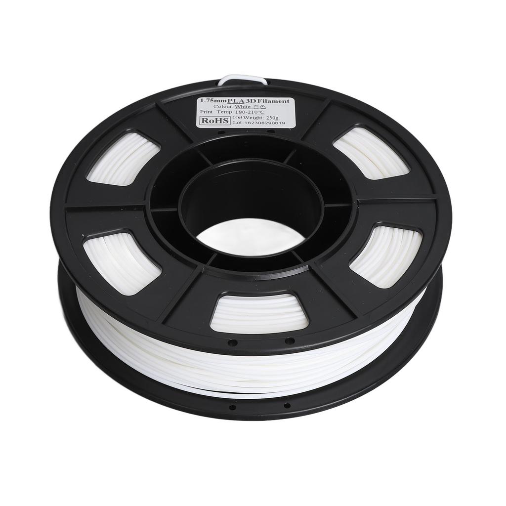 Нить для 3D-принтера белая 1,75 мм 8,8 унций чистый вес 180-210 градусов Цельсия PLA нить для 3D-печати
