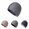Autumn/Winter New Arrival Fashion Colour-Block Knitted Hat Women's Casual Travel Beanie Minimalist Pull-Over Hat Core-Spun Yarn Wool Beanie