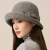 Autumn Winter Wool Fisherman Hat Women's Woolen Basin Hat