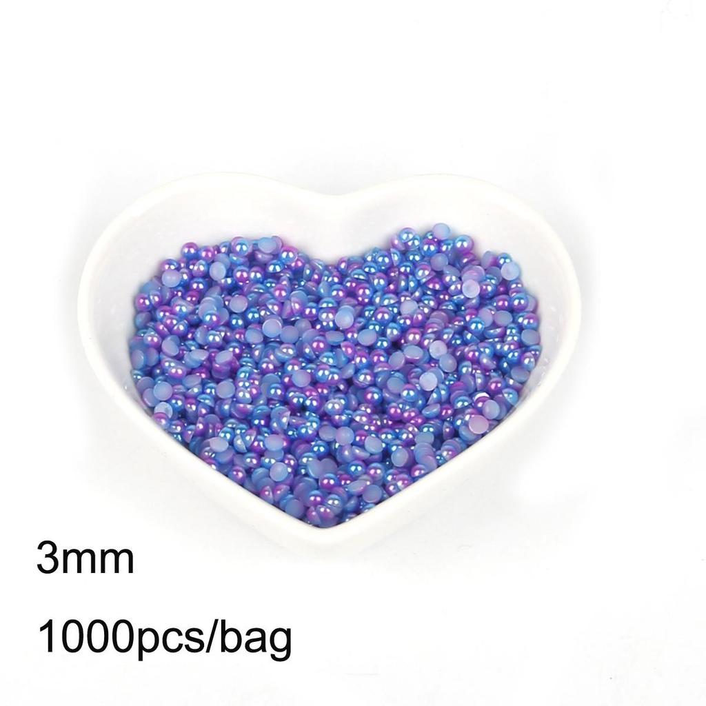 3mm-8mm Colorful Half Round Flatback Pearl Beads for DIY Jewelry Making Accessories