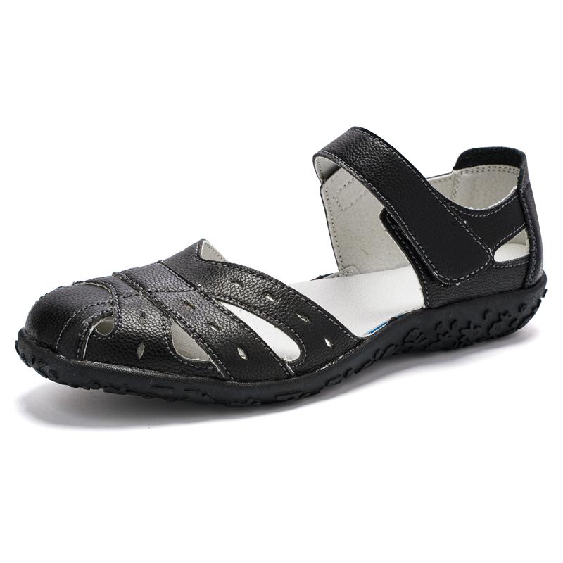 Женские римские сандалии, летние пляжные туфли Мэри Джейн на плоской подошве, повседневные мягкие сандалии для ходьбы, большие размеры