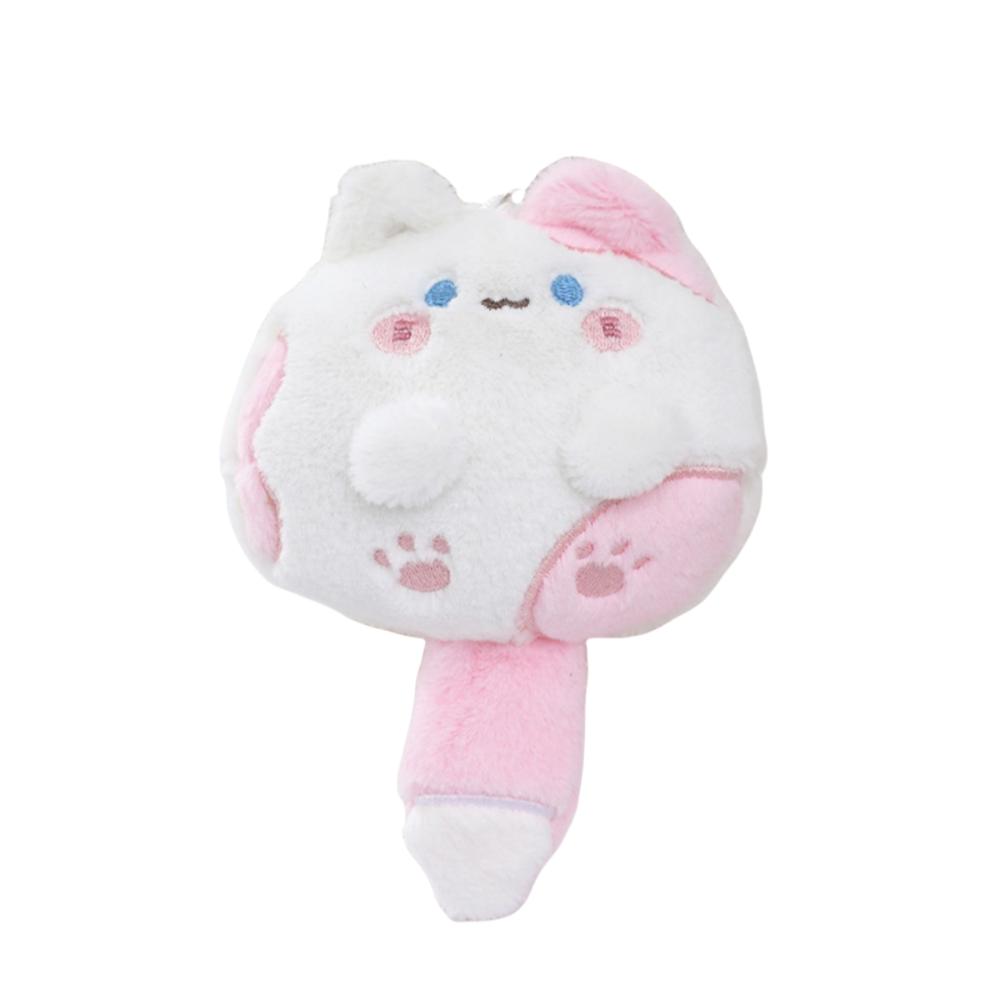 Squeak Long Tailed Cat Hanging Pendant Cute Bag Ornaments Stuffed Cat Key Chain for Girl's Bag