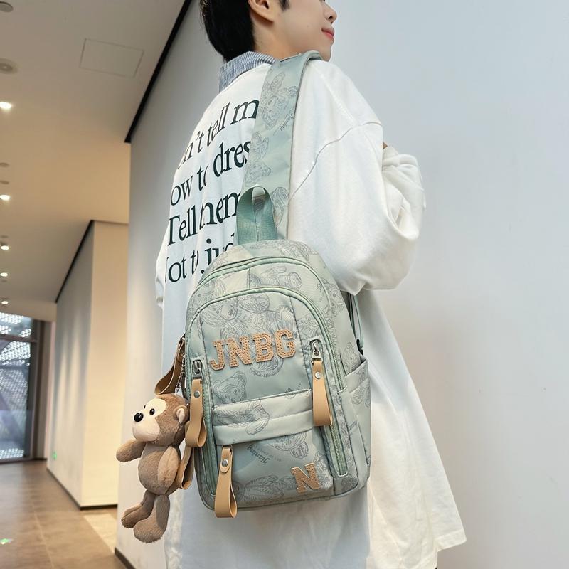 Нагрудная сумка с принтом медведя, женская сумка на плечо, мужская сумка большой вместимости для велоспорта и кросс-боди