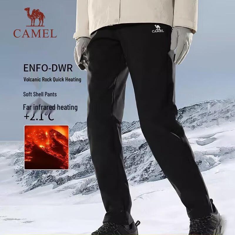 Camel Женские мягкие софтшелл брюки для активного отдыха с флисовой подкладкой