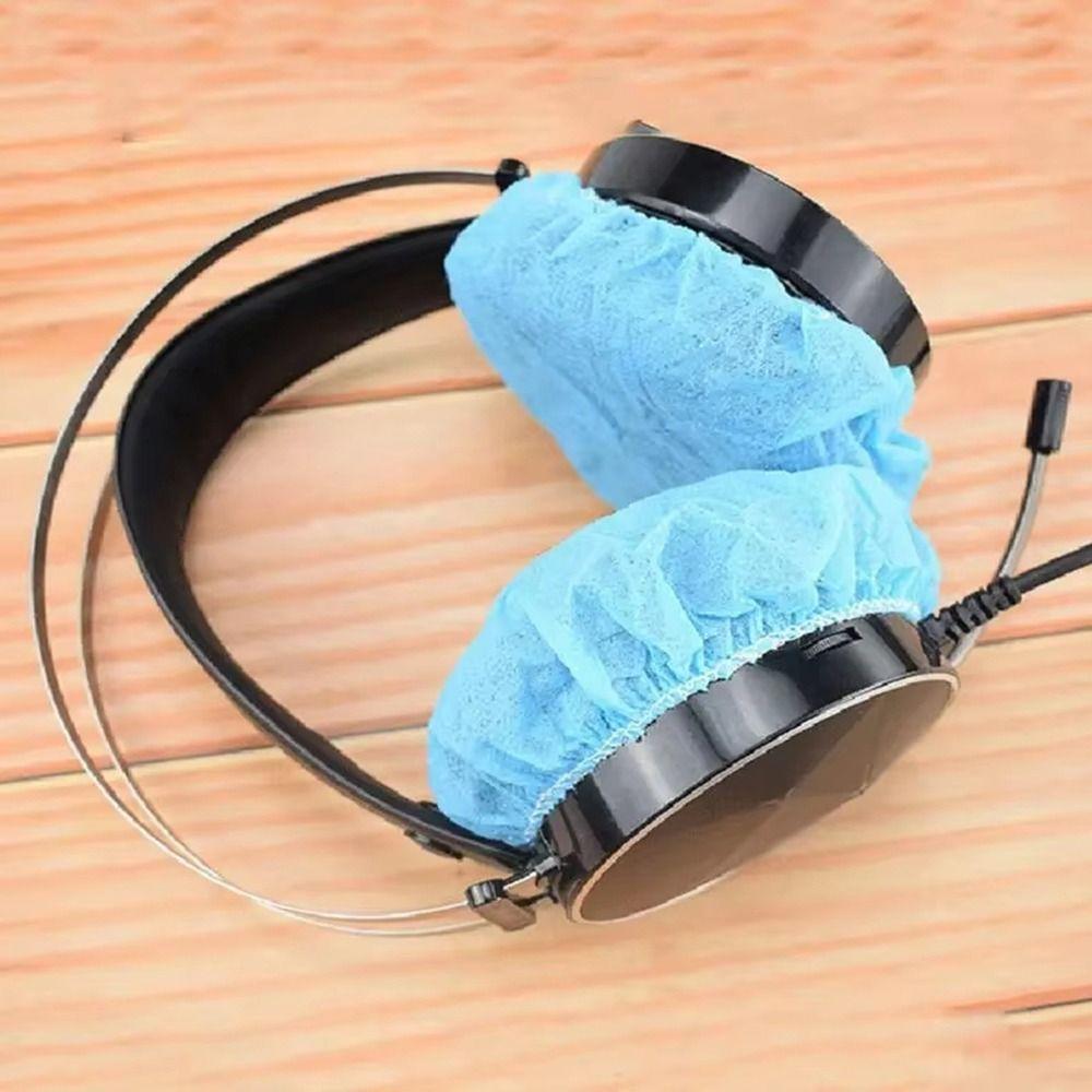 100Pcs/Bag Nonwoven Microphone Covers Disposable Microphone Protective Cap Headphone Cover