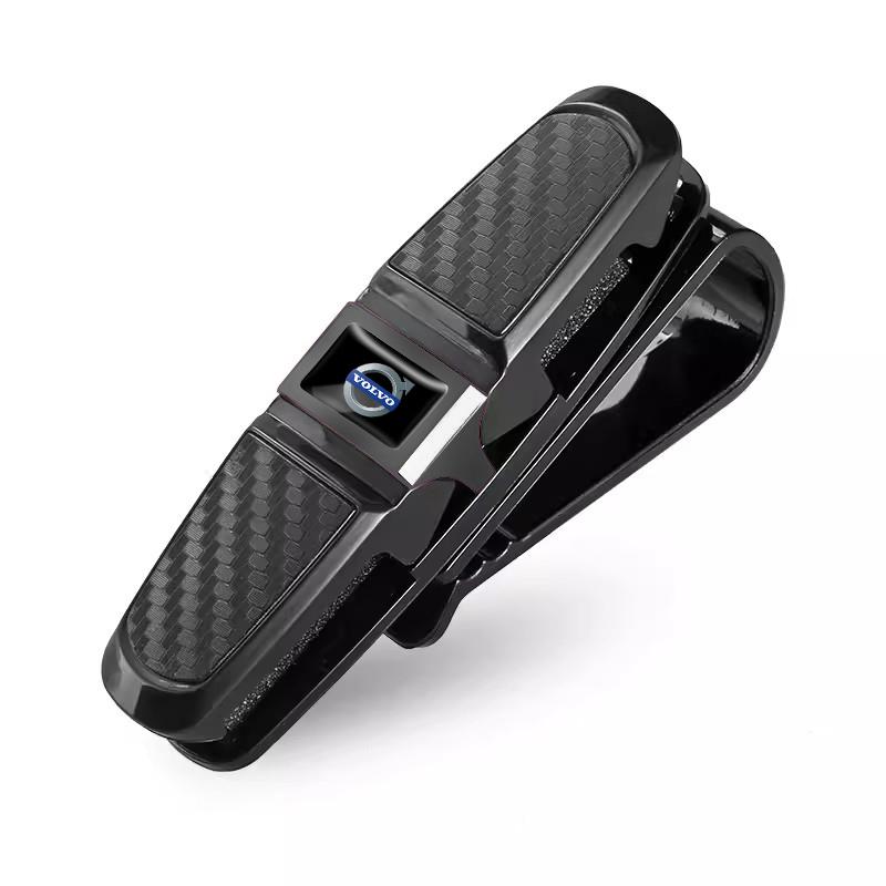 Car Glasses Case Auto Sun Visor Glasses Holder Clip Sticker For Volvo ES90 EC40 EX40 EM90 XC90 V90 V60 XC60 V40 S80 S60 S90 C40