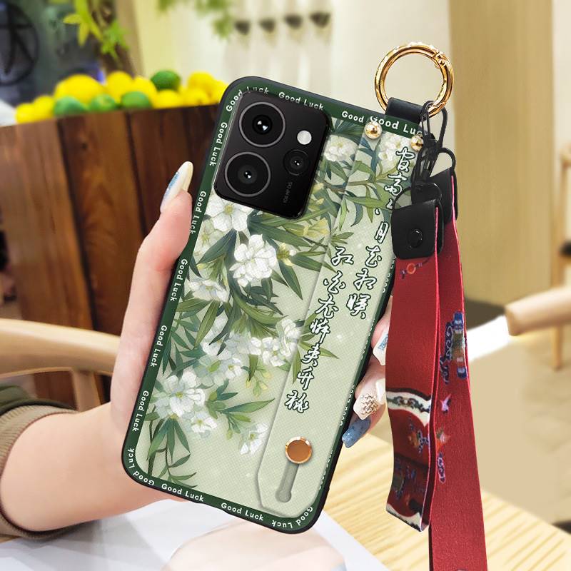 Противопылевой силиконовый чехол для телефона Nokia HMD Skyline с ремешком на запястье, прочной кольцевой подставкой, защитной модной задней крышкой