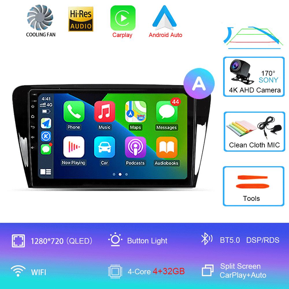 Android 14 Автомобильное радио для Skoda Octavia 3 A7 2013 - 2018 Мультимедийный видеоплеер Навигация стерео GPS Нет 2din 2 din dvd