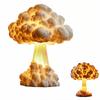3D Mushroom Cloud Table Lamp Handmade Multipurpose Atomic Bomb Blast Night Light Resin Simulation LED Reading Light Desk Decor