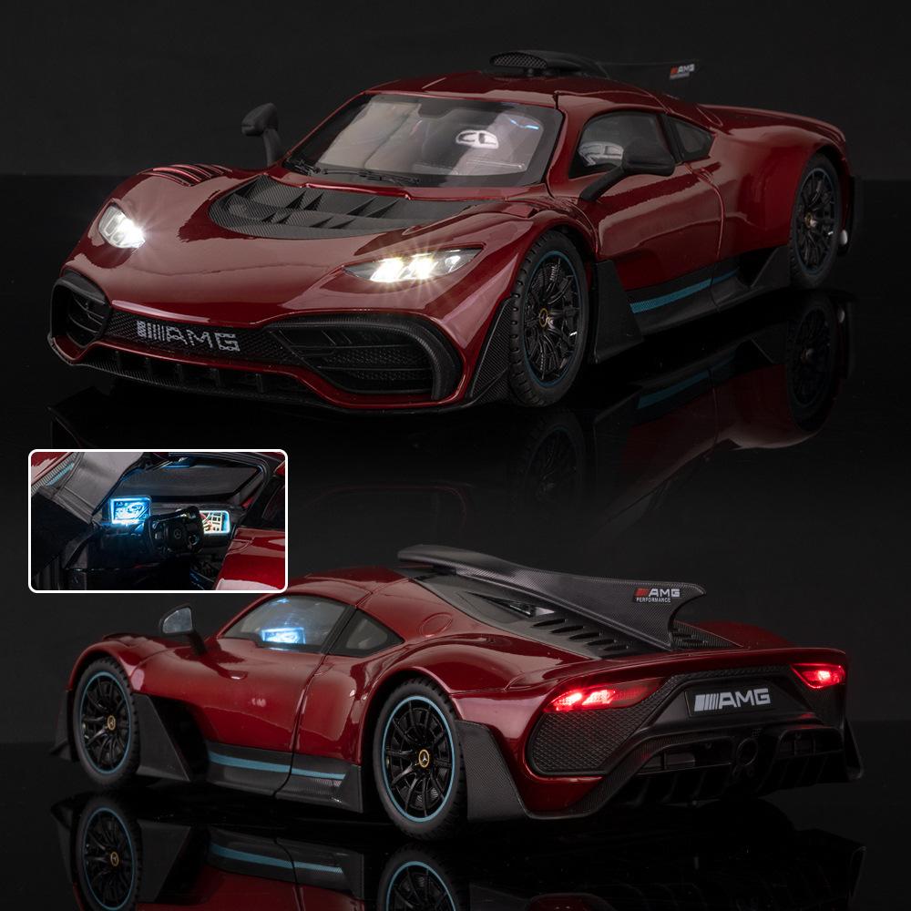1:18 ONE sports car Alloy Car Model Diecast & Toy Metal Car Model Simulation Sound and Light Collection Toy Gift