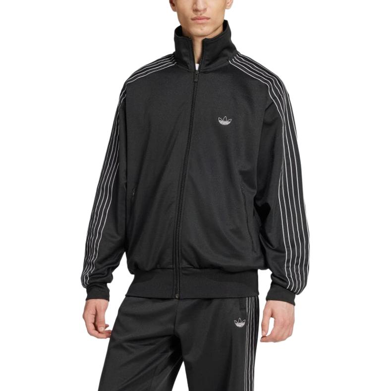 Adidas Originals Firebird FW24 Trefoil Track Top Side Stripe Fashion Comfortable Soft Stand Collar Jacket Men Jacket Black IY4887