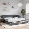 VidaXL Daybed with Trundle Bed and Drawers, Sofa Bed with Storage, Guest Bed, Bedroom Living Room Furniture, Modern, 3197149