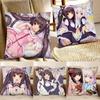 Аниме Nekopara Шоколад Ваниль ГОРЯЧАЯ ГалГейм МИЛАЯ Наволочка Квадратная Подушка Спальня Диван Досуг Комфорт Подушка Украшение Дома
