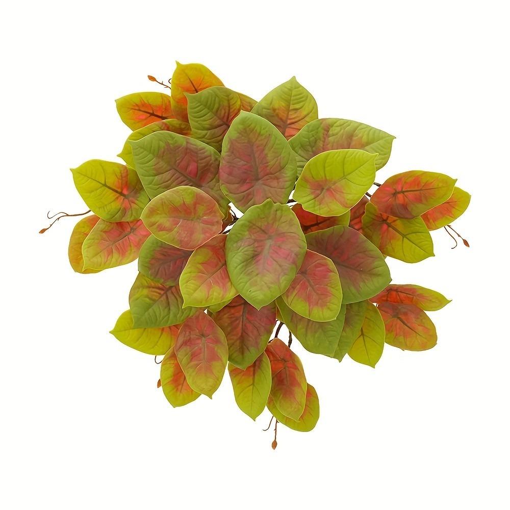 Vibrant Colors Artificial Plants 42 Leaves Simulated Green Plants Fake Tree Leaves Patio