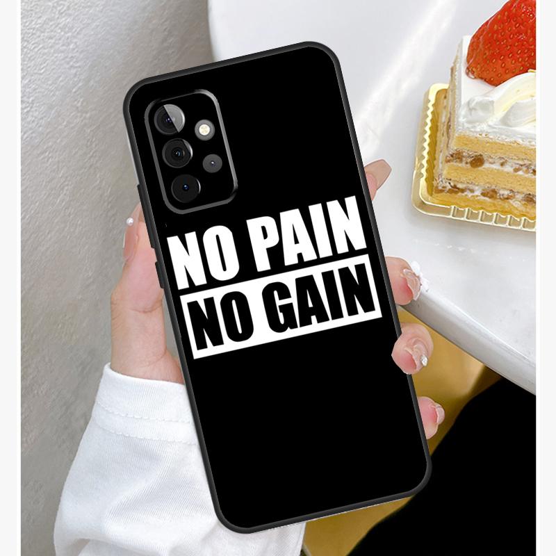 Без боли нет результата Тренажерный зал Чехол Для Samsung Galaxy A52 A32 A12 A14 A34 A54 A51 A71 A53 A33 A13 A15 A25 A35 A55 Чехол