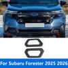 Для Subaru Forester 2025 2026 Углеродное волокно Нижняя решетка переднего бампера Крышка вентиляционного отверстия Рамка отделки Внешние аксессуары Стайлинг автомобиля