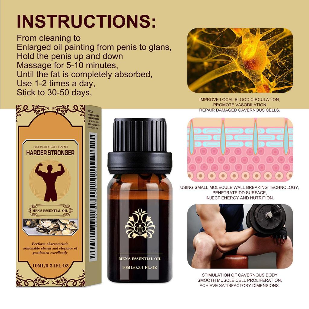 10 мл мужское очищенное масло Private Care Vitality массажное масло для восстановления и здоровья