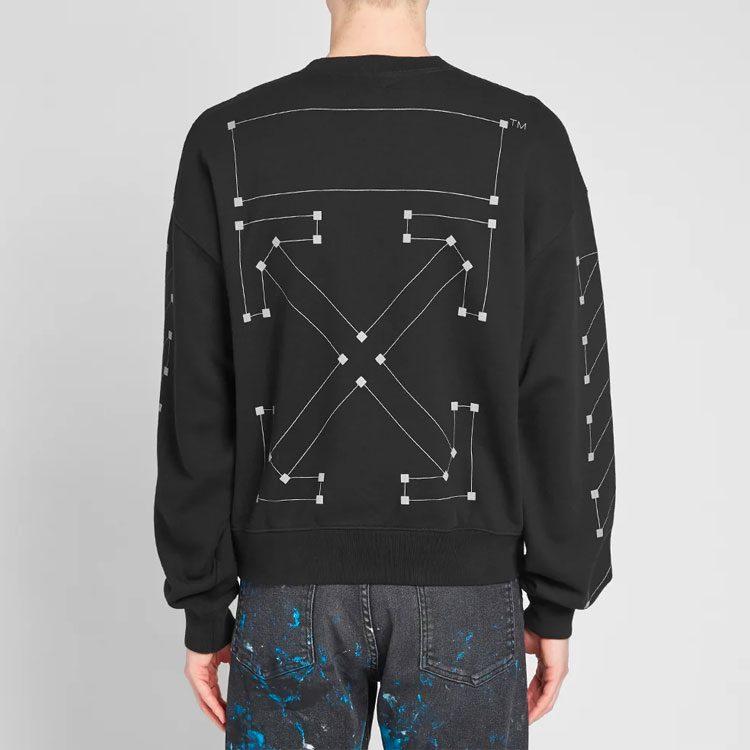 Свитшот OFF WHITE Diag Backbone OMBA035E19E300011091