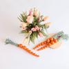 Easter Wooden Carrot Beads String Wood Pendant Spring Home Party Decoration for Birthday Housewarming