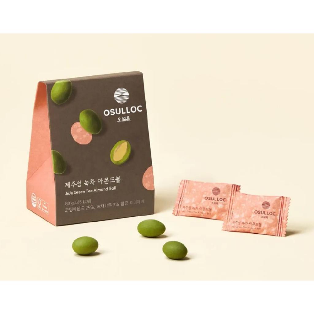 Osulloc Чеджуский зеленый чай Миндальный шарик 80г
