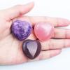 20 шт., набор драгоценных камней в форме сердца, романтические натуральные настольные любовные камни, украшение, кварцевый набор целебных камней, чакра