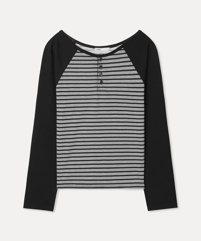MIXXO Striped Raglan T-Shirt_Miwlwg709S