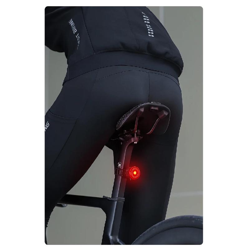 WEST BIKING Smart Brake Bike Tail Light Intelligent Type-C Charging Portable Safety Night Cycling Rear Light Bike Accessories