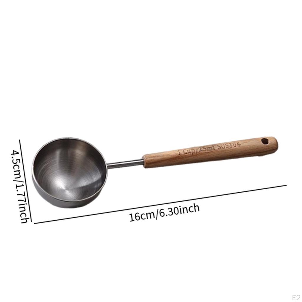 Кофейная ложка Инструмент для выпечки Деревянная ручка Многофункциональная Эргономичная Мерная чашка Чайная ложка для чая
