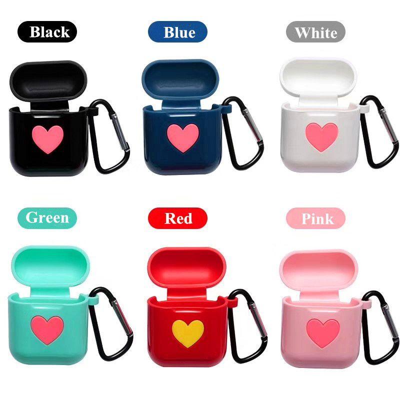 Love Heart Protective Bag Cover For Airpods Made Of Soft Skin-friendly Silicone