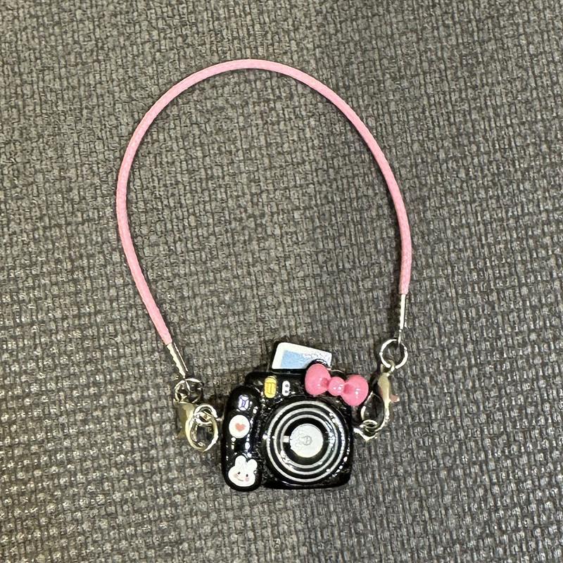 Мультяшный кукольный домик Kawaii Mini Bow Camera Model Подвеска для плюшевых кукол, украшение на шею, аксессуары