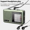 Mini Portable FM AM SW Radio High Sensitivity DSP Chip Radios Receiver Built-in Loud Volume Speaker Support 3.5mm Headphones