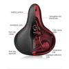 Wide Soft Thicken Bicycle Seat Cycling Big Bum Bike Saddle Reflective Shock Absorbing Hollow Breathable Rainproof Pad