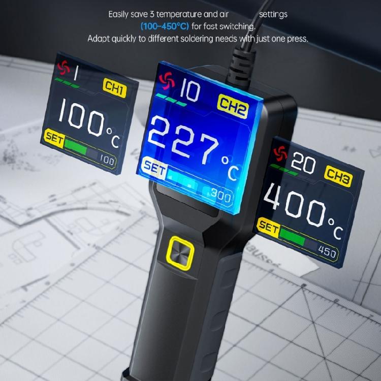 SAG55 550 Вт С подставкой BGA Ремонт LCD Цифровой фен Паяльная станция Ручной термофен Инструмент для пайки и ремонта