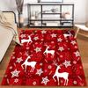 White Reindeer on Red Plaid Rug Non-slip rug suitable for living room and bedroom sofas