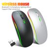 Беспроводная мышь USB перезаряжаемая компьютерная офисная мышь RGB двойной режим 2,4G Bluetooth Mause эргономичная игровая мышь для ПК ноутбука