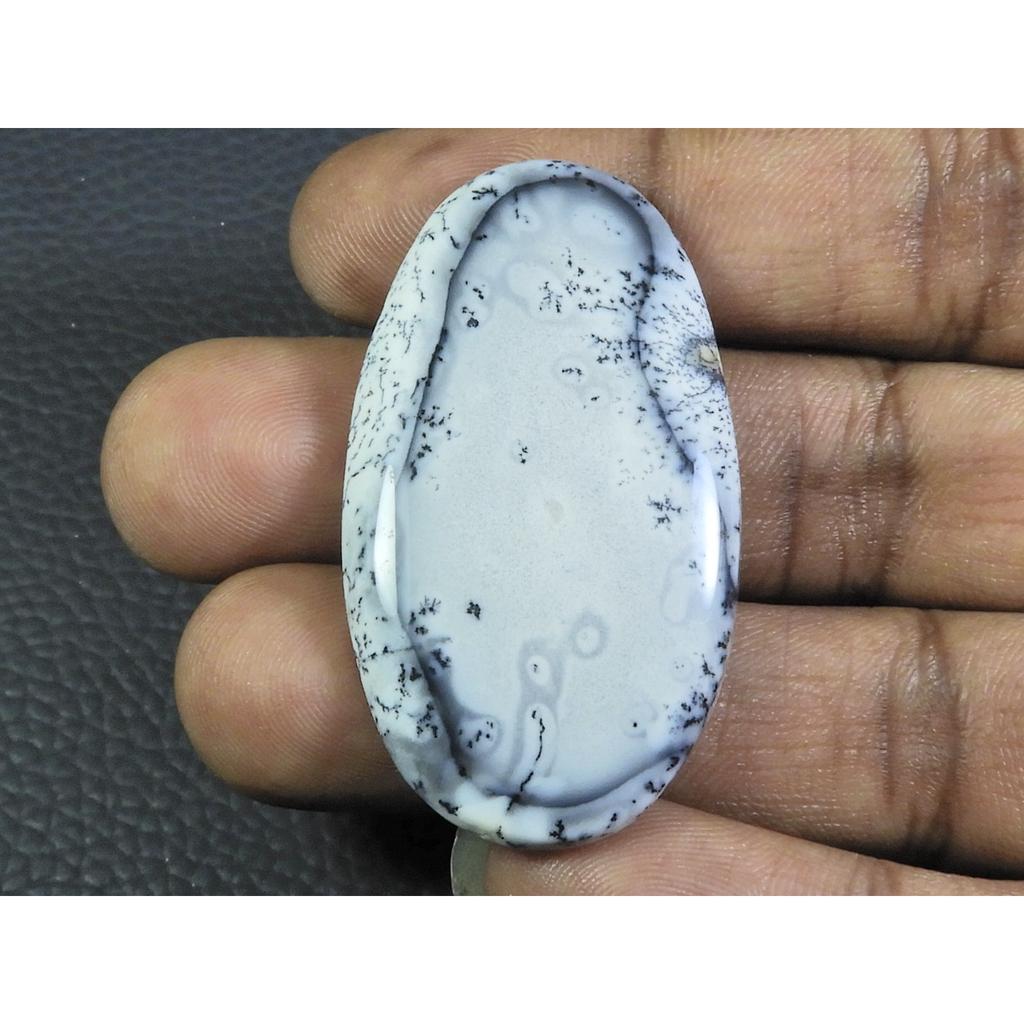 63Cts. Natural Dendrite Opal Oval Cabochon Loose Gemstone 27X48X06 MM B-82