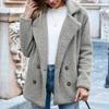 Plus Size Autumn and Winter Women's Button Fur Coat Lapel Loose Fleece Coat