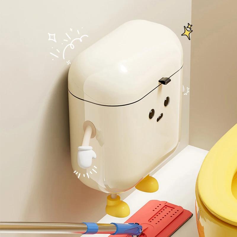 9/12 л мультяшный кухонный мусорный бак с крышкой, дверцы шкафа, подвесные мусорные баки для пищевых отходов, большая вместимость, корзина для мусора в ванной