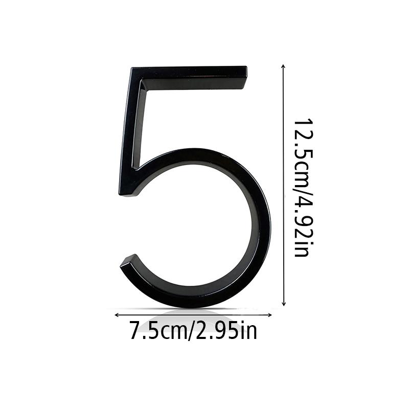 3D-цифра на дверной табличке, чугунный номер дома, ферросплавные черные цифры