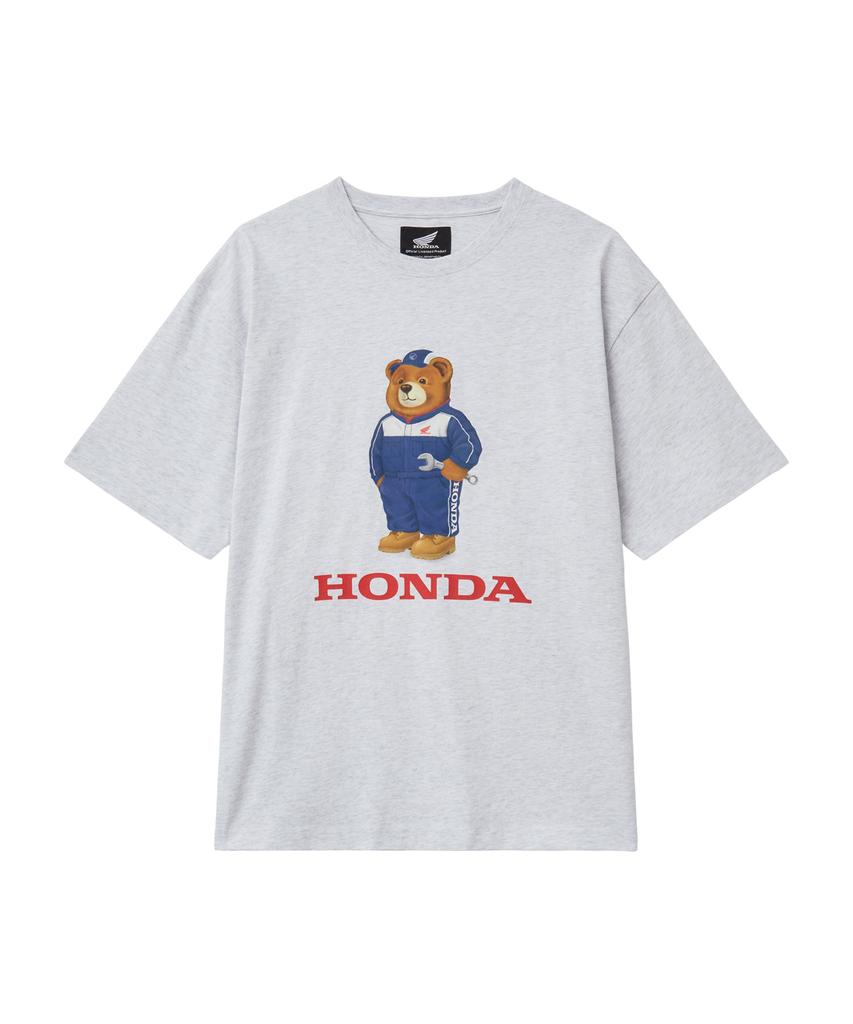 PHYPS MOTORCYCLE Mechanic Bear Short Sleeve Light Gray