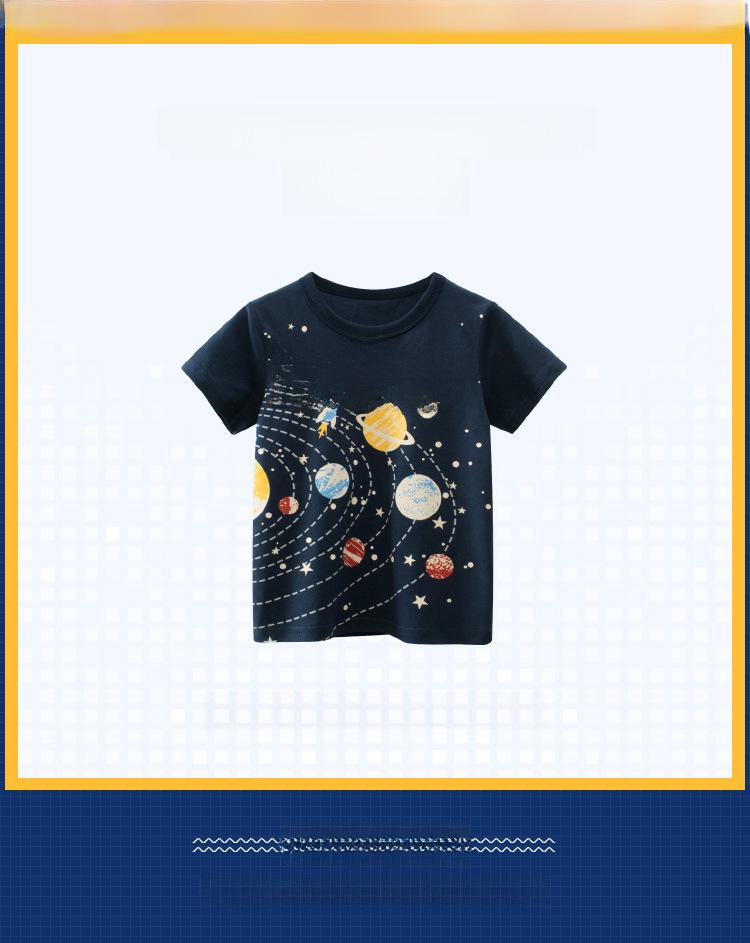 27kids Летняя футболка с коротким рукавом для мальчиков - Европейский и Американский стиль для детей