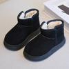 Детские зимние ботинки 2025 года, новые зимние короткие ботинки для мальчиков, утепленные и утолщенные, хлопковые ботинки для девочек, теплая детская хлопковая обувь