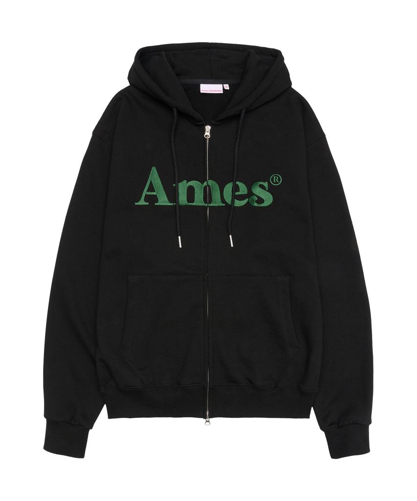 Ames-Worldwide Базовая толстовка с логотипом на молнии Черная
