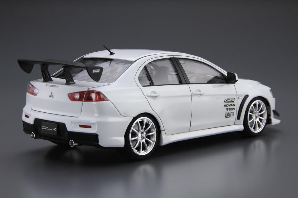 Aoshima Bunka Kyozaisha The Tuned Car Series Mitsubishi CZ4A Lancer Evolution X Plastic Model 1/24 No.19 C-WEST '07 (Car)