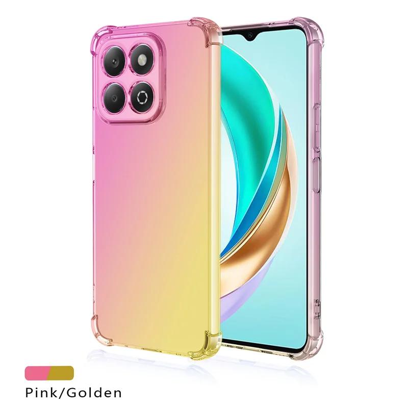 Для Honor 200 Smart 200pro Honor200 Lite X7C 4G Чехол Радужный градиент Противоударные чехлы для телефонов Силиконовый мягкий TPU Airbag Полупрозрачный противоударный чехол