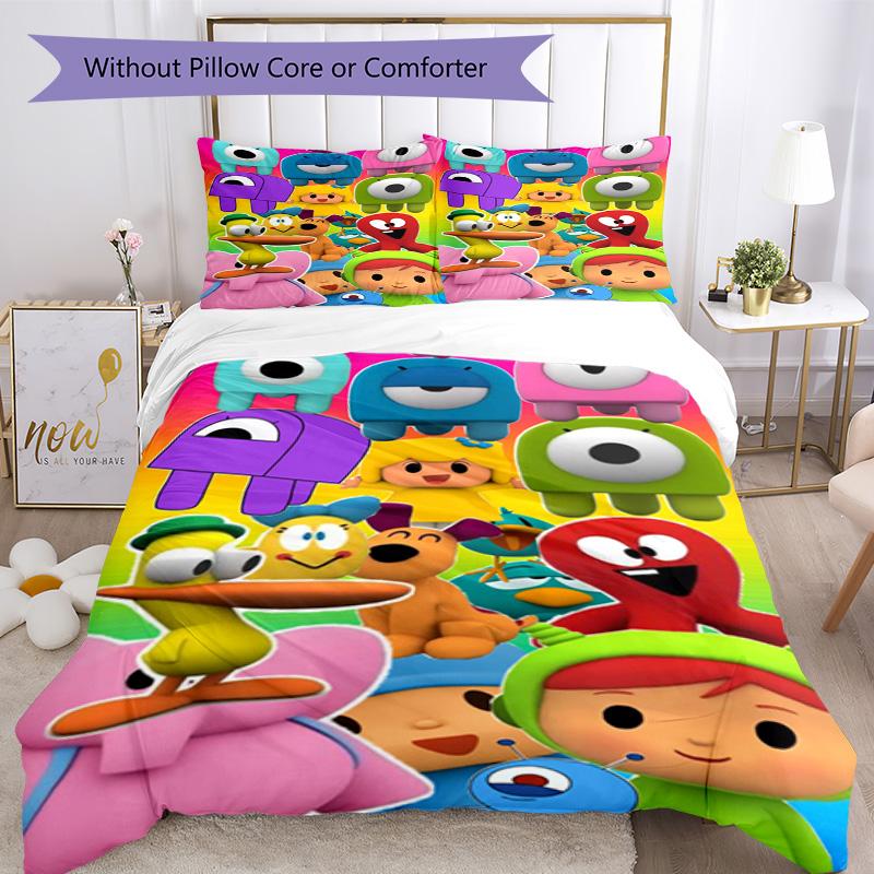 Pocoyo Quilt Cover Set Design for Dormitory Soft Fabric Christmas Gift